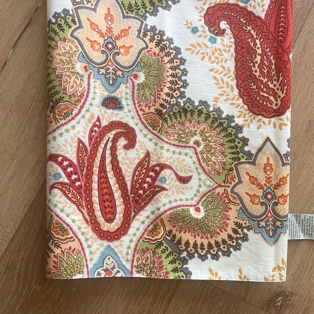 Pottery Barn Paisley Table Runner 18 x 108 inch Extra Long‎ Multicolor Cotton